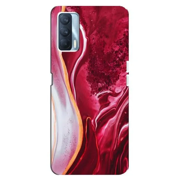Чехол с принтом «Мрамор красный» для OPPO A92s