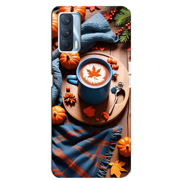 Чехол с принтом «Кофе и тыковки» для OPPO A92s