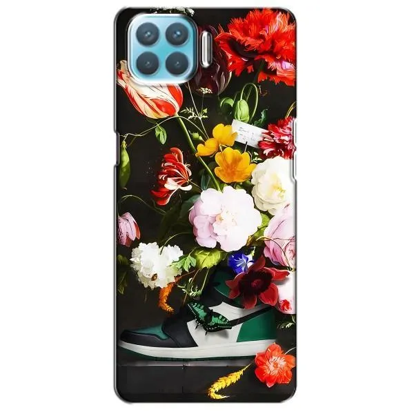 Чехол с принтом «Nike цветы» для OPPO A93 Чехол с принтом «Nike цветы» для OPPO A93