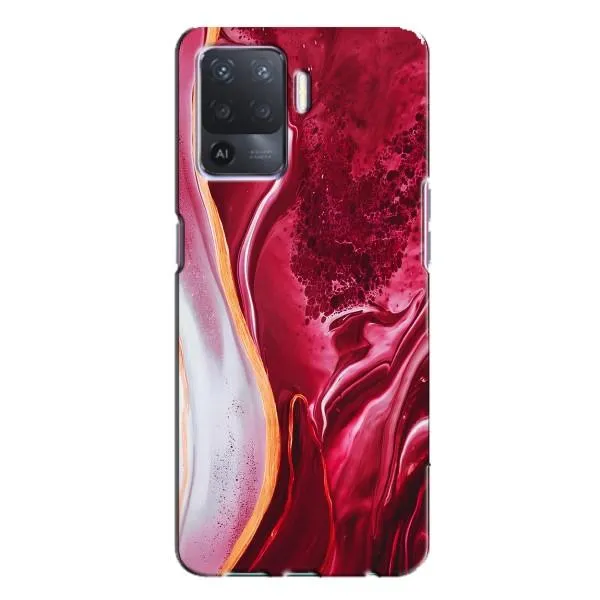 Чехол с принтом «Мрамор красный» для OPPO A94