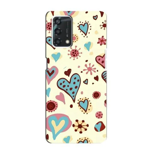 Чохол з принтом «Сердечки» для OPPO A95
