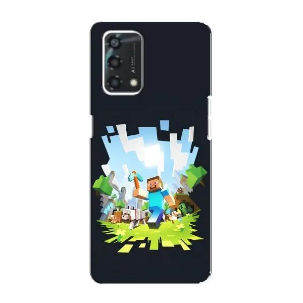 Чехол с принтом «персонажи Minecraft» для OPPO A95