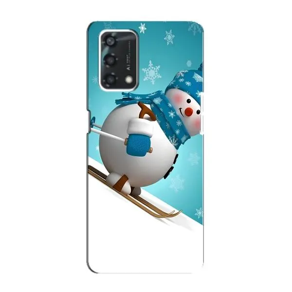 Чехол с принтом «Снеговик на лыжах» для OPPO A95