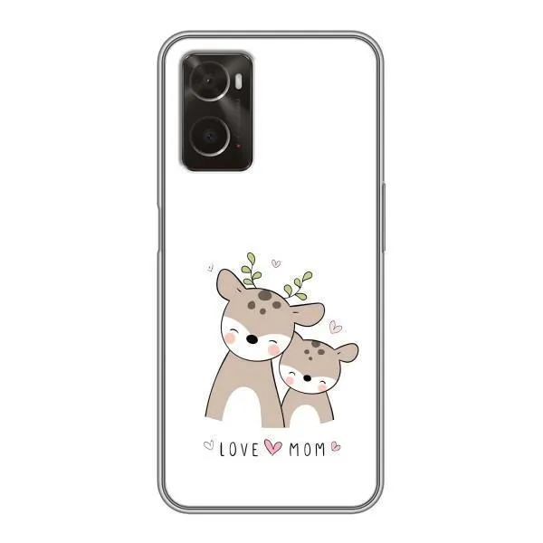 Чехол с принтом «Оленята мама и малыш» для OPPO A96 Чехол с принтом «Оленята мама и малыш» для OPPO A96