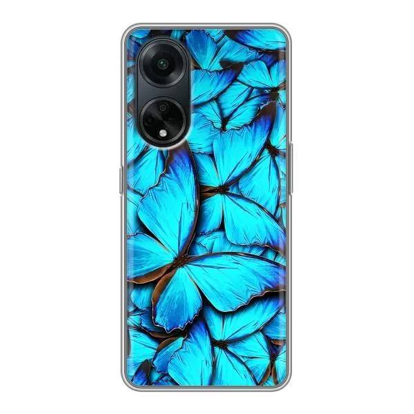 Чохол з принтом «Сині метелики» для OPPO A98
