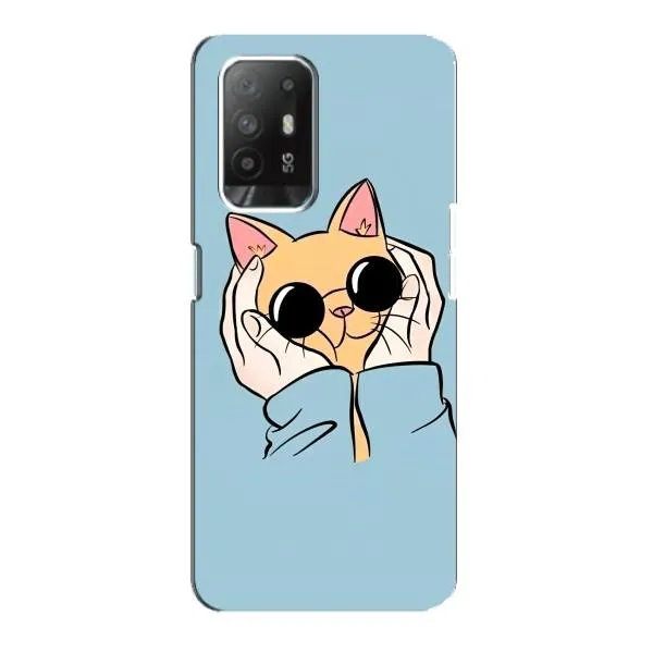 Чехол с принтом «Котик в очках» для OPPO F19 Pro Plus 5G Чехол с принтом «Котик в очках» для OPPO F19 Pro Plus 5G