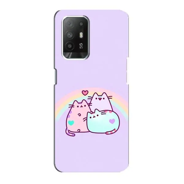 Чехол с принтом «Радужные котики» для OPPO F19 Pro Plus 5G Чехол с принтом «Радужные котики» для OPPO F19 Pro Plus 5G