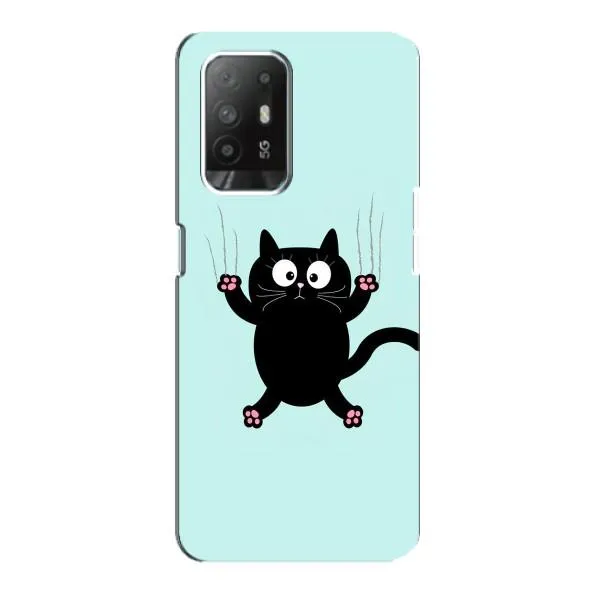 Чехол с принтом «Падающий кот» для OPPO F19 Pro Plus 5G