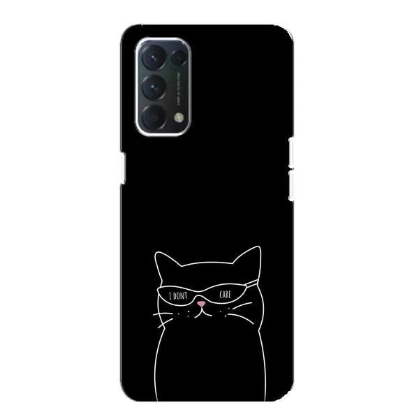 Чехол с принтом «Равнодушный кот» для OPPO F19 Чехол с принтом «Равнодушный кот» для OPPO F19