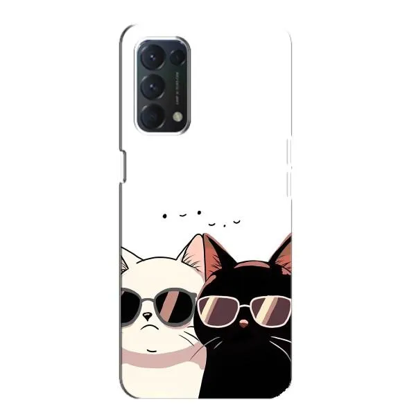 Чехол с принтом «Коты в очках» для OPPO F19 Чехол с принтом «Коты в очках» для OPPO F19