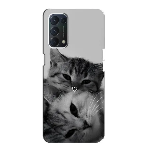 Чехол с принтом «Пара котов» для OPPO F19 Чехол с принтом «Пара котов» для OPPO F19