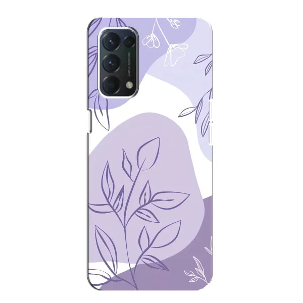 Чехол с принтом «Фиолетовые листья абстракция» для OPPO F19