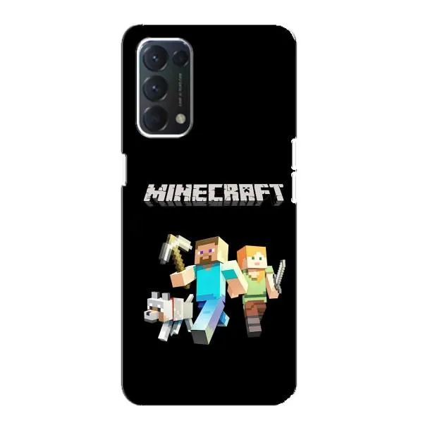 Чехол с принтом «герои Minecraft» для OPPO Find X3 Lite