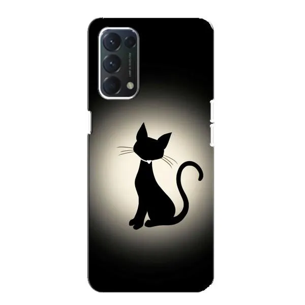 Чехол с принтом «Силуэт котика» для OPPO Find X3 Lite