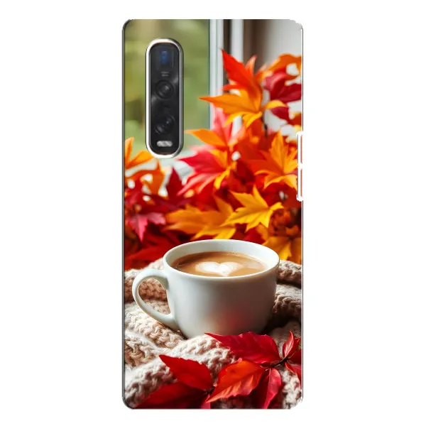 Чехол с принтом «Кофе и листья» для OPPO Find X3 Pro Чехол с принтом «Кофе и листья» для OPPO Find X3 Pro