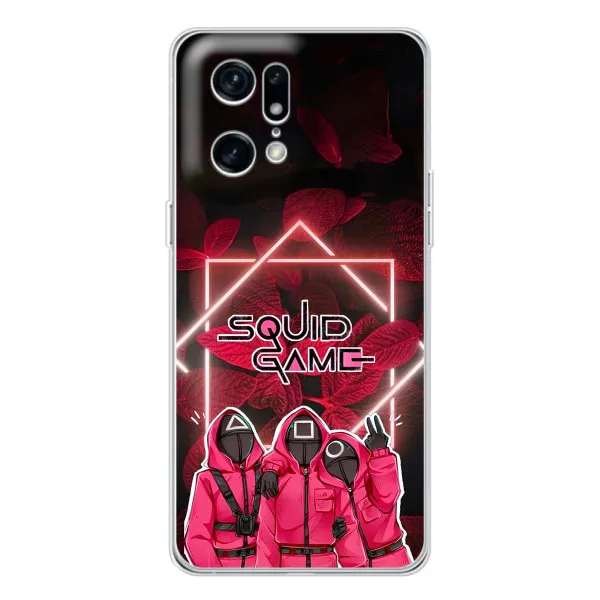 Чехол с принтом «Охранники Игра кальмара» для OPPO Find X5 Pro Чехол с принтом «Охранники Игра кальмара» для OPPO Find X5 Pro