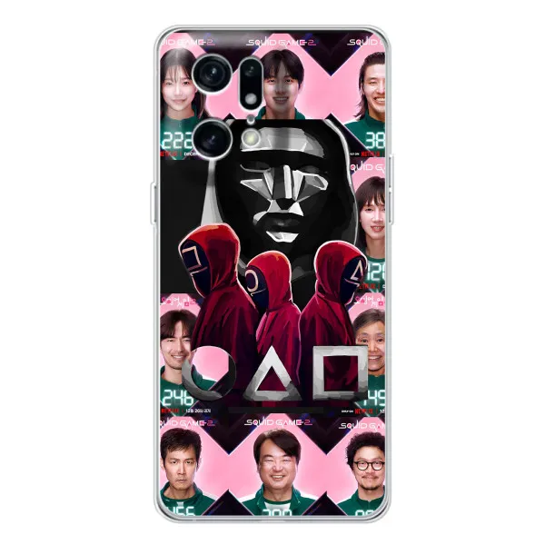 Чехол с принтом «Участники Игра кальмара» для OPPO Find X5 Pro Чехол с принтом «Участники Игра кальмара» для OPPO Find X5 Pro