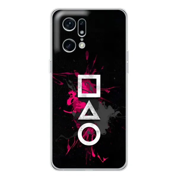 Чехол с принтом «Символы Игра кальмара» для OPPO Find X5 Pro Чехол с принтом «Символы Игра кальмара» для OPPO Find X5 Pro