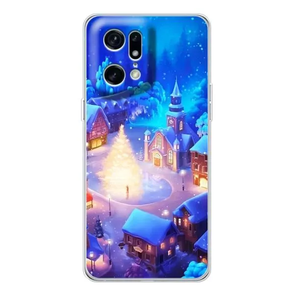 Чохол з принтом «Різдвяне місто» для OPPO Find X5 Pro Чохол з принтом «Різдвяне місто» для OPPO Find X5 Pro