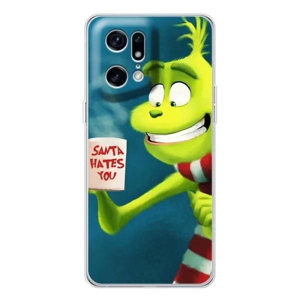 Чохол з принтом «Зелений Грінч» для OPPO Find X5 Pro Чохол з принтом «Зелений Грінч» для OPPO Find X5 Pro