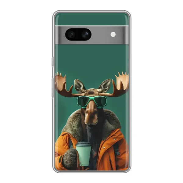 Чохол з принтом «Лось з кавою» для OPPO K15s Чохол з принтом «Лось з кавою» для OPPO K15s