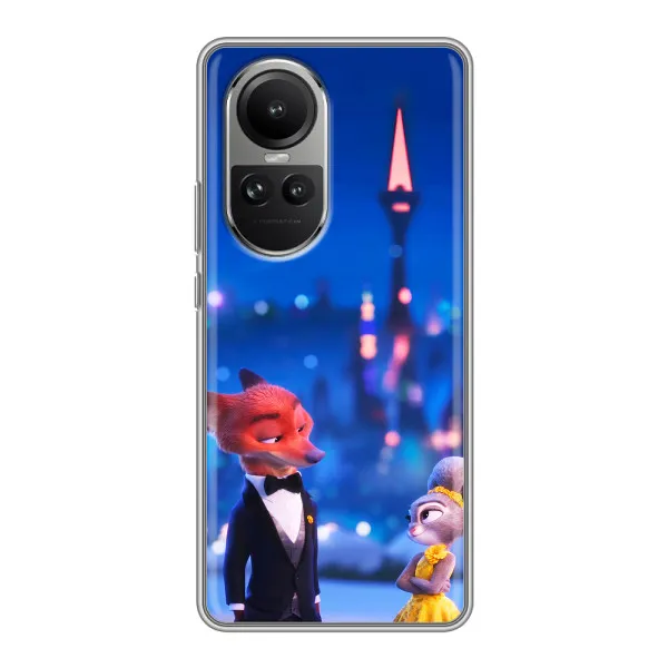Чехол с принтом «Романтический вечер Зверополис» для OPPO Reno 10 Pro