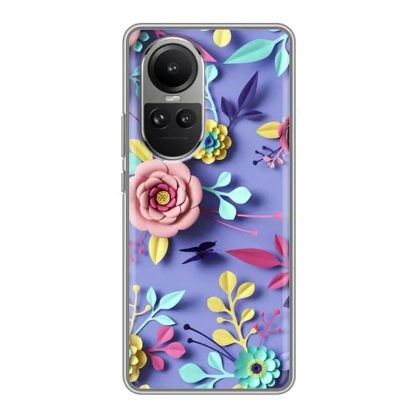 Чехол с принтом «Цветочный дизайн» для OPPO Reno 10