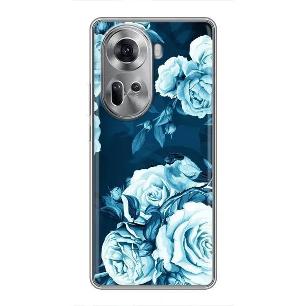 Чехол с принтом «Голубые Бутоны» для OPPO Reno 11 5G
