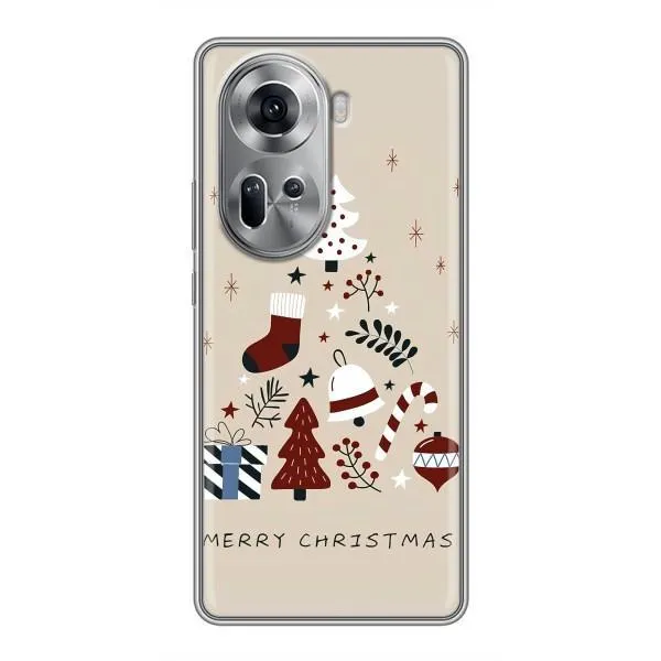 Чехол с принтом «Merry Christmas» для OPPO Reno 11 5G Чехол с принтом «Merry Christmas» для OPPO Reno 11 5G