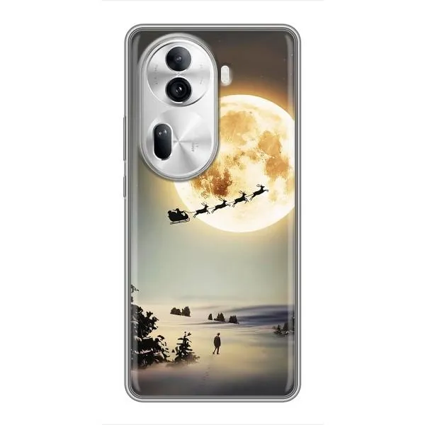 Чехол с принтом «Санта на луне» для OPPO Reno 11 Pro 5G Чехол с принтом «Санта на луне» для OPPO Reno 11 Pro 5G