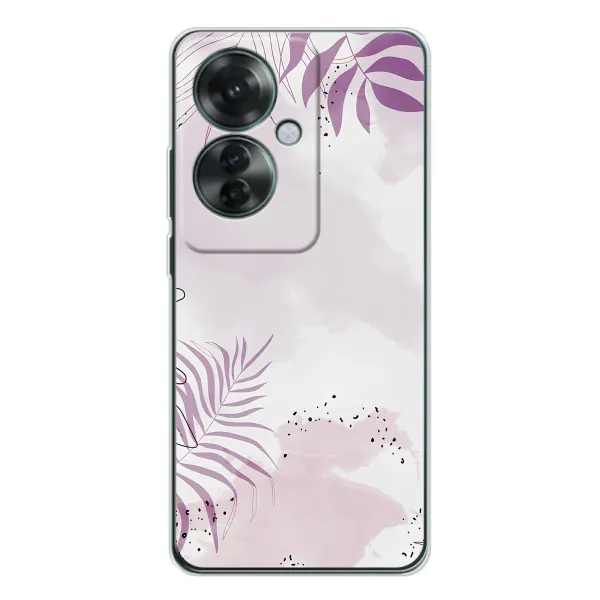 Чехол с принтом «Фиолетовые листья» для OPPO Reno 11F