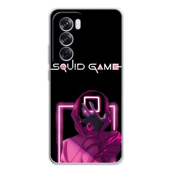 Чехол с принтом «Неоновый охранник игры» для OPPO Reno 12 Pro