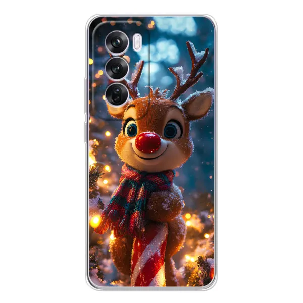Чехол с принтом «Олень с шарфом» для OPPO Reno 12 Pro Чехол с принтом «Олень с шарфом» для OPPO Reno 12 Pro