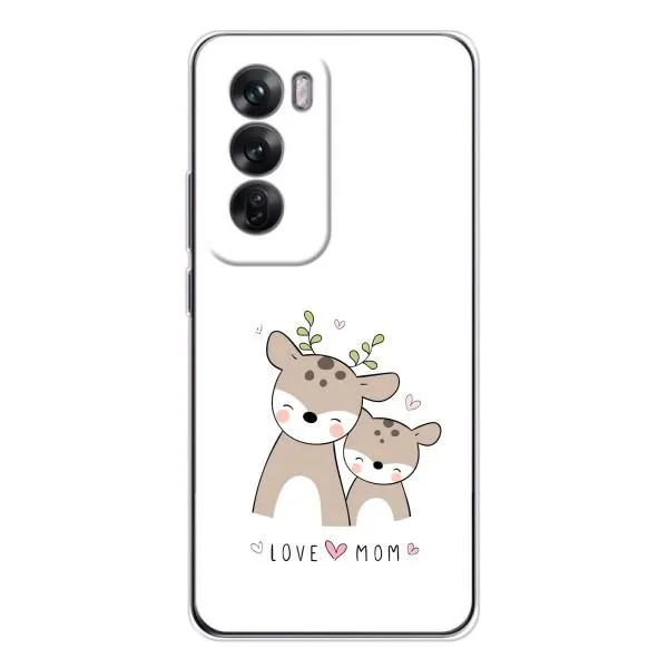 Чехол с принтом «Оленята мама и малыш» для OPPO Reno 12 Чехол с принтом «Оленята мама и малыш» для OPPO Reno 12
