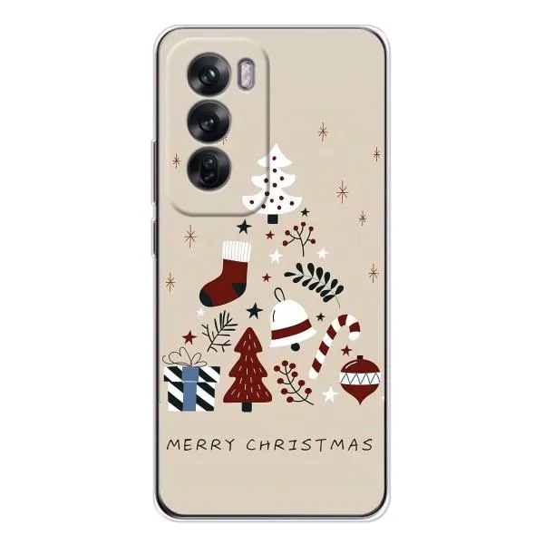 Чехол с принтом «Merry Christmas» для OPPO Reno 12