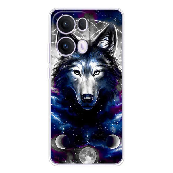 Чехол с принтом «Волк» для OPPO Reno 13 Pro 5G