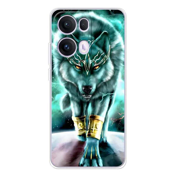 Чехол с принтом «Яркий волк» для OPPO Reno 13 Pro 5G
