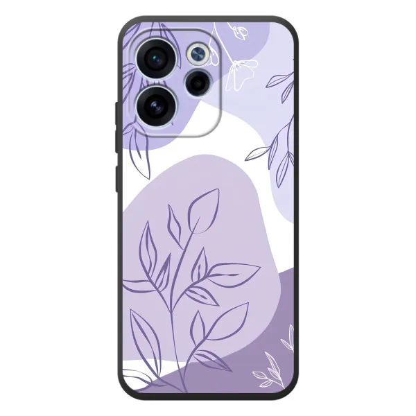 Чехол с принтом «Фиолетовые листья абстракция» для OPPO Reno 15F Чехол с принтом «Фиолетовые листья абстракция» для OPPO Reno 15F