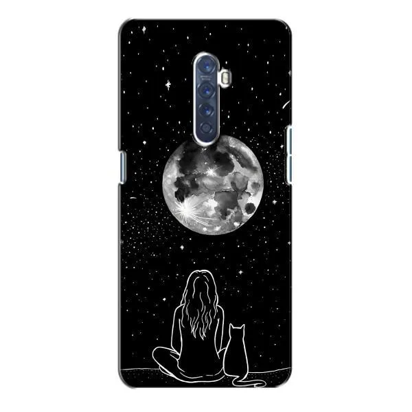 Чехол с принтом «Девушка с котом» для OPPO Reno 2