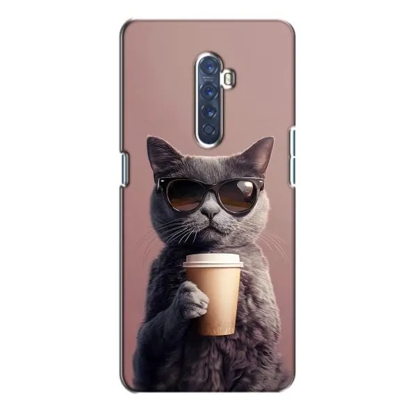 Чехол с принтом «Кот с кофе» для OPPO Reno 2