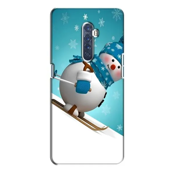 Чехол с принтом «Снеговик на лыжах» для OPPO Reno 2 Чехол с принтом «Снеговик на лыжах» для OPPO Reno 2