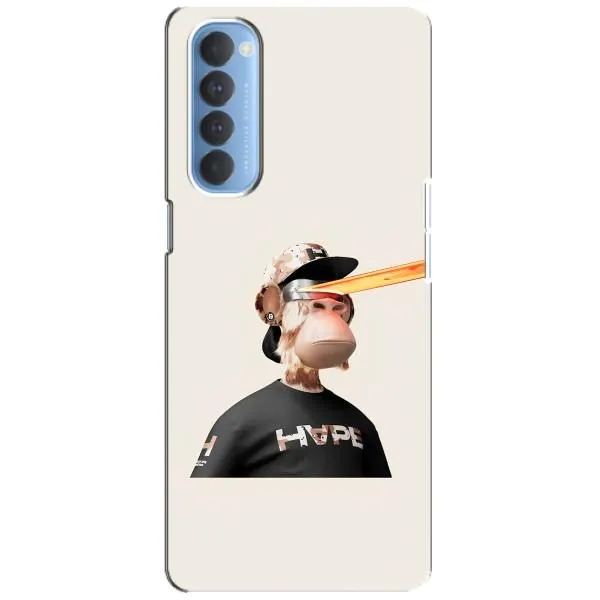Чехол с принтом «обезьяна NFT в очках» для OPPO Reno 4 Pro