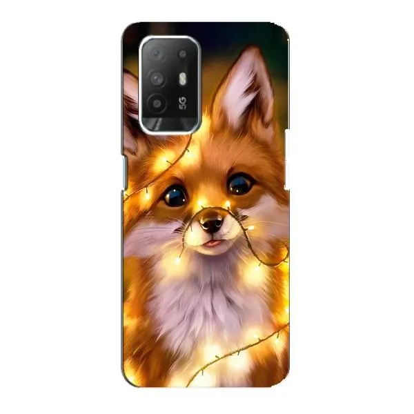 Чехол с принтом «Лисичка в гирляндах» для OPPO Reno 5z Чехол с принтом «Лисичка в гирляндах» для OPPO Reno 5z