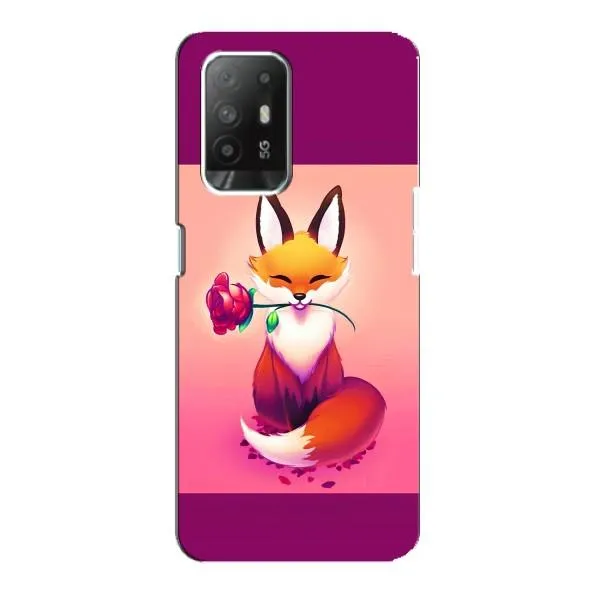Чехол с принтом «Лисичка с розочкой» для OPPO Reno 5z Чехол с принтом «Лисичка с розочкой» для OPPO Reno 5z