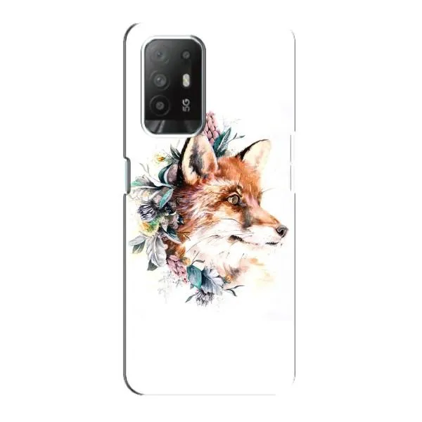 Чехол с принтом «Лисичка в цветочках» для OPPO Reno 5z Чехол с принтом «Лисичка в цветочках» для OPPO Reno 5z