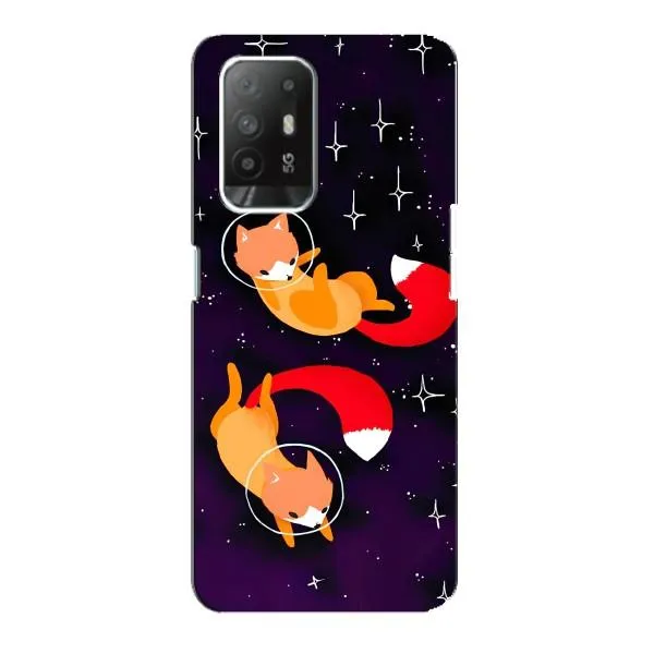 Чехол с принтом «Лисички космонавты» для OPPO Reno 5z Чехол с принтом «Лисички космонавты» для OPPO Reno 5z