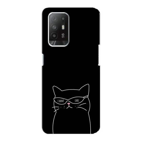 Чехол с принтом «Равнодушный кот» для OPPO Reno 5z