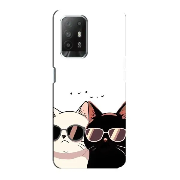 Чехол с принтом «Коты в очках» для OPPO Reno 5z