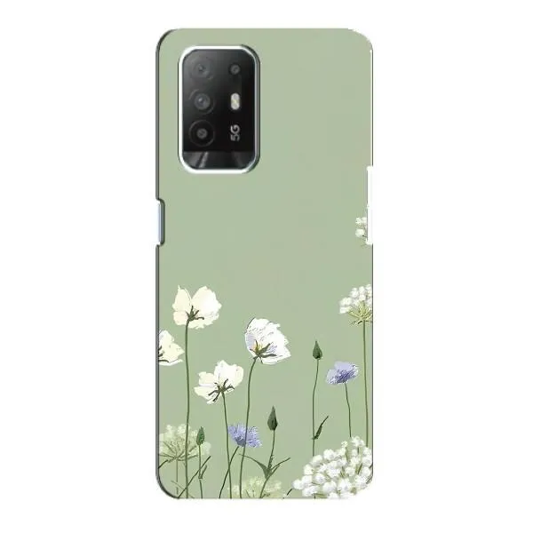Чехол с принтом «Цветы на зеленом» для OPPO Reno 5z Чехол с принтом «Цветы на зеленом» для OPPO Reno 5z