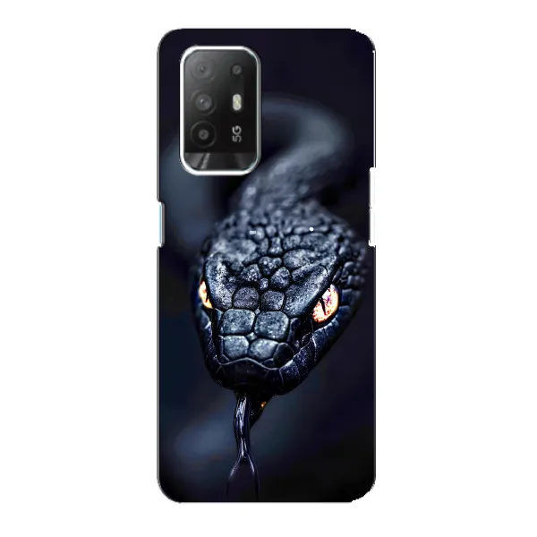 Чехол с принтом «Черная змея» для OPPO Reno 5z